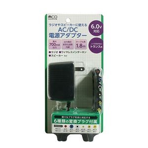 ミヨシ ACアダプター 6種プラグ付 6.0V ADA-T60／E