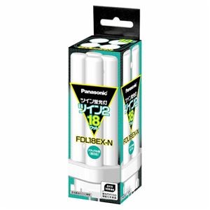 【訳あり・在庫処分】(まとめ) パナソニック ツイン蛍光灯 ツイン2 18W形 昼白色 FDL18EX-N(1個) 【×6セット】
