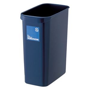 【訳あり・在庫処分】（まとめ） リス WORK＆WORK 屑入れ 角18DB ダークブルー 1個入 【×2セット】