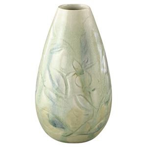 京焼・清水焼 灰釉草花紋 花入 22423006