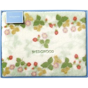 ウェッジウッド ワイルドストロベリー アクリルニューマイヤー毛布(毛羽部分) グリーン C5091087