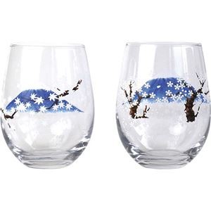 冷感ペアグラス 富士紅葉桜 C5120038