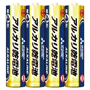（まとめ） 三菱電機ライフネット アルカリ乾電池 単四 Nタイプ 4本パック 【×10セット】