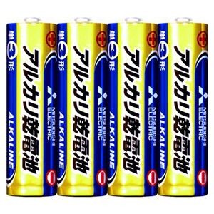 （まとめ） 三菱電機ライフネット アルカリ乾電池 単三 Nタイプ 4本パック 【×10セット】