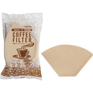（まとめ） サンナップ コーヒーフィルター未晒し2～4人用 100枚入 【×10セット】