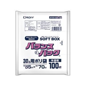 （まとめ） オルディ バランスパックSB 半透明 30L 100枚入 【×3セット】
