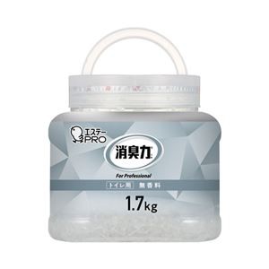 （まとめ） エステー 消臭力業務用クラッシュゲルタイプトイレ用本体1.7kg無香料 【×2セット】