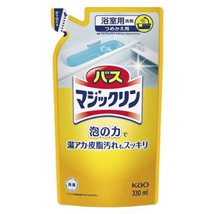 （まとめ） 花王 バスマジックリン泡立ちスプレー詰替用 330ml 【×10セット】