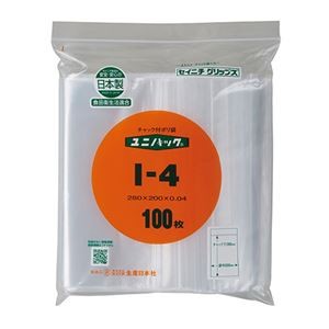 （まとめ） セイニチ ユニパック I-4 100枚入 【×2セット】