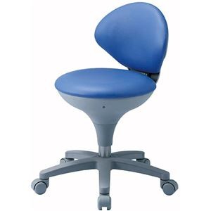 東洋工芸 ワーキングスツール 背付き WS021シリーズ ブルー WS021-VBL (組立品)