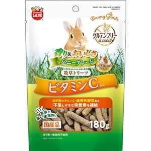 （まとめ）マルカン バニーグレード 牧草トリーツ ビタミンC入り 180g ウサギフード 【×5セット】