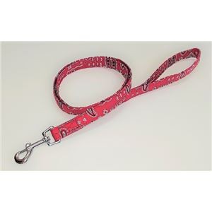 （まとめ）岡野製作所 ペイズリーリード #20 レッド 犬具／リード 【×2セット】