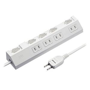 サンワサプライ 節電タップ 形状2P 4個口 2m ホワイト TAP-S29-2W