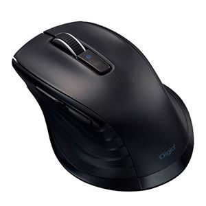 Digio デジオ F_line Bluetooth静音5ボタンBlueLEDマウス Mサイズ ブラック MUS-BKF146BK