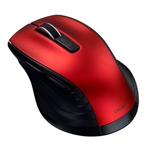 Digio デジオ F_line Bluetooth静音5ボタンBlueLEDマウス Mサイズ レッド MUS-BKF146R