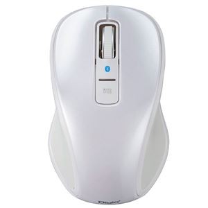Digio デジオ Bluetooth5 静音3ボタンBlueLEDマウス ホワイト MUS-BKT174W