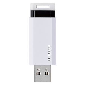 エレコム USBメモリ3.1 ノック式128GB MF-PKU3128GWH ホワイト(WH)