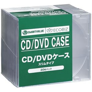 【まとめ】 スマートバリュー CD／DVDケース スリム20枚 A401J 【×3セット】