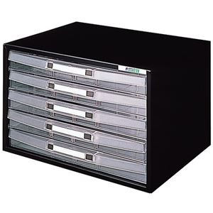 ナカバヤシ アバンテケースA4横 浅5段 AL-W5-D 黒