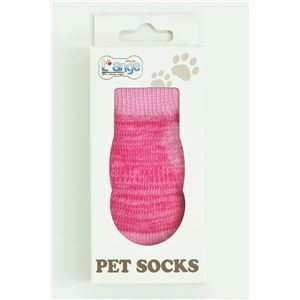 （まとめ）L'ange ペットソックス4足セット sand pink S 犬用靴下【×2セット】