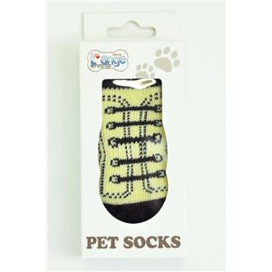 （まとめ）L'ange ペットソックス4足セット sneaker XL 犬用靴下【×2セット】