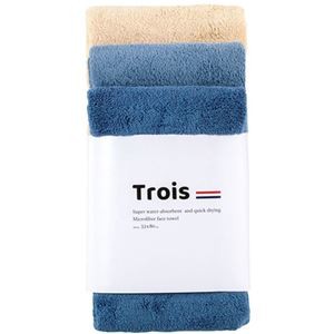 【3枚組×5セット】 本多タオル Trois トロワ フェイスタオル マイクロファイバー 33×80cm ベーシックセット HT-50567X5