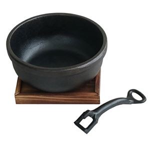 イシガキ産業 鉄鋳物 IH対応ビビンバ鍋18cm／鍋敷・ハンドル付 3977