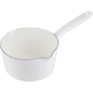 パール金属 プチクック ホーローミルクパン15cm ホワイト HB-2082