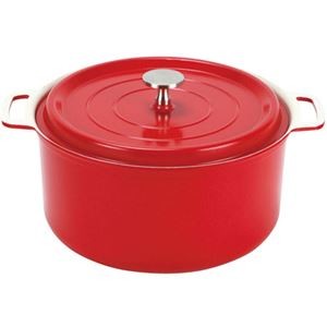 パール金属 無水調理ができるセラミック加工IH対応両手鍋22cm レッド HB-5726