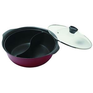 パール金属 ステイドリーム ふっ素加工IH対応ガラス蓋付二食鍋28cm HB-6588