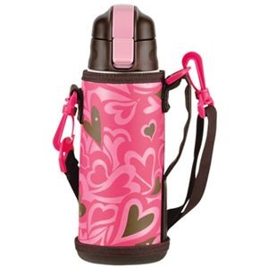 パール金属 キッズチャージャー ダイレクトボトル600 ハート ポーチ付 HB-2798