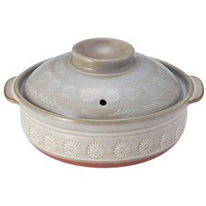 三陶 銀峯花三島6号深鍋 ガス火専用 MMT10616