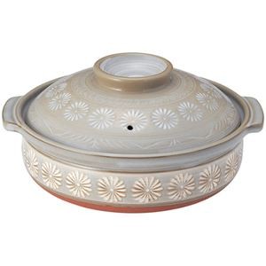 三陶 銀峯花三島10号深鍋 ガス火専用 MMT11019