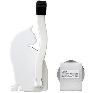 スマイルキッズ ドアストッパーねこ ホワイト AKS-05WB-WH
