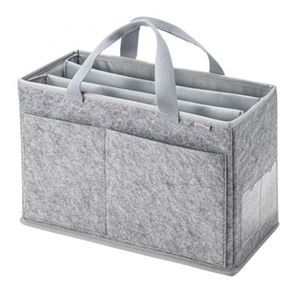 サンワサプライ フェルトBOXバッグ グレー BAG-TW9GY