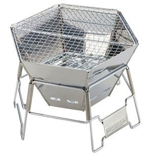 キャプテンスタッグ ヘキサステンレスファイアグリル M M-6498