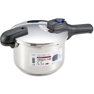パール金属 クイックエコ 3層底切り替え式圧力鍋5.5L H-5042
