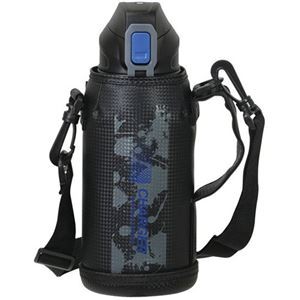 パール金属 ファストチャージャー ダイレクトボトル800 ブルー×ブラック ポーチ付 HC-0179