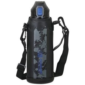 パール金属 ファストチャージャー ダイレクトボトル1100 ブルー×ブラック ポーチ付 HC-0180