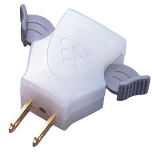 【5セット】 スマイルキッズ らくらくプラグII ホワイト／グレー ARR-20WGX5