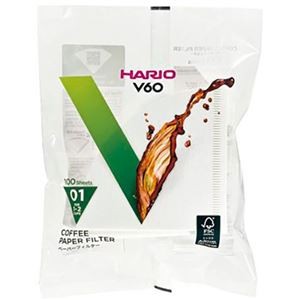 【10セット】 HARIO V60用ペーパーフィルター01W 1～2杯用 100枚入 VCF-01-100WX10