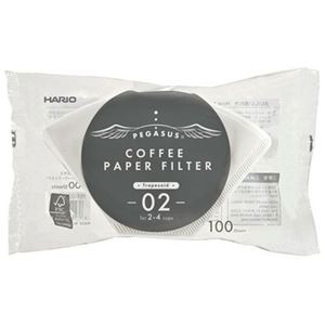 【10セット】 HARIO ペガサス コーヒーペーパーフィルター 2～4杯用 100枚入 PEF-02-100WX10