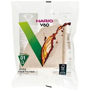 【5セット】 HARIO V60用ペーパーフィルター01M 1～2杯用 100枚入 VCF-01-100MX5