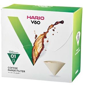 【5セット】 HARIO V60用ペーパーフィルターM 1～2杯用 100枚入 VCF-01-100MKX5