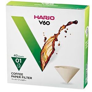 【10セット】 HARIO V60用ペーパーフィルター01M 1～2杯用 40枚入 VCF-01-40MX10