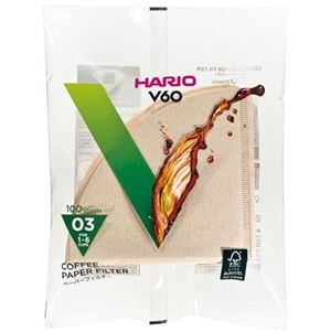 【5セット】 HARIO V60用ペーパーフィルター03M 1～6杯用 100枚入 VCF-03-100MX5