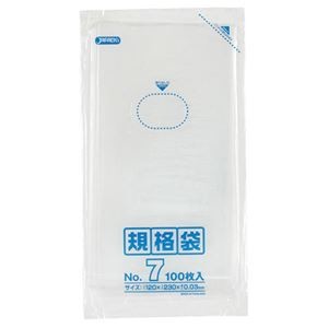【10セット】 ジャパックス LD 規格袋 07号 0.030mm厚 100枚 透明 K-07X10