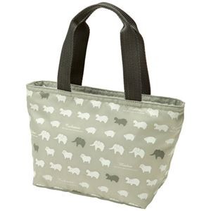 【5セット】 トルネ 保冷弁当袋アニマル グレー P-2915X5