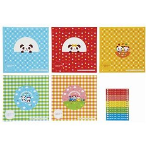 【10セット】 トルネ へんしんおにぎりラップるんるんパンダ 15枚入 5柄各3枚 P-3159X10