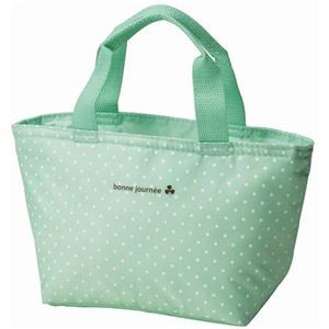 【5セット】 トルネ 保冷弁当袋 水玉 グリーン P-3181X5